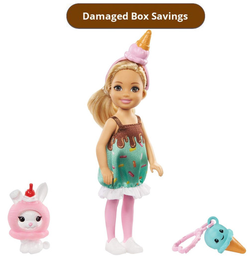 Barbie Club Chelsea Dress-Up Doll in Ice Cream Costume DAMAGED PACKAGING GHV72 from Pappystoyshop.com