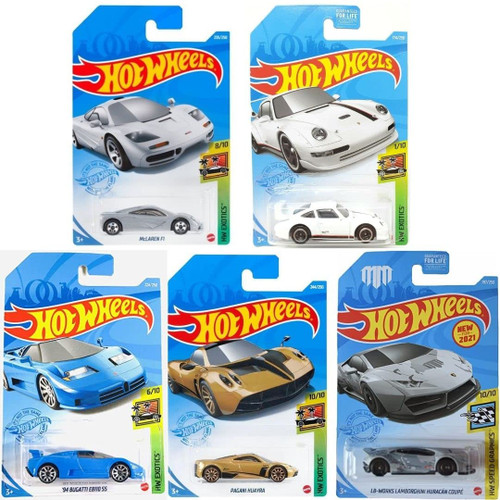 Hot Wheels Super Car Exotics Madness 5 Pack Random Diecast Bundle from Pappystoyshop.com