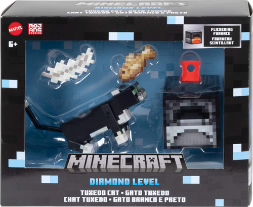 Minecraft Diamond Level Action Figure Tuxedo Cat 5.5-inch HLN39 from Pappystoyshop.com