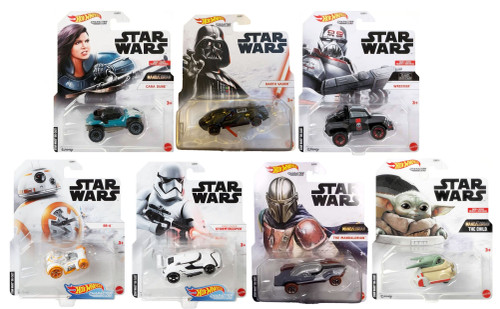 Hot Wheels 2021 Star Wars Studio Character Cars Complete Bundle of 7 GJH91-956H from Pappystoyshop.com