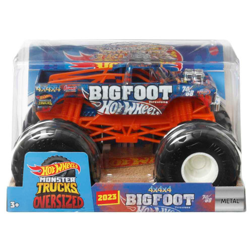 Hot Wheels Monster Truck Oversized Bigfoot 4x4x4 FYJ83 from Pappystoyshop.com