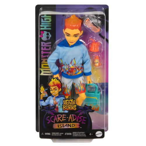 Monster High Scare-adise Island Heath Burns Doll with Flame Hoodie T1292 from Pappystoyshop.com