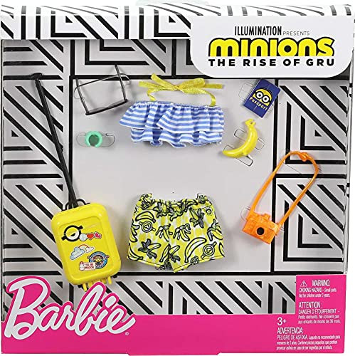 Barbie Storytelling Minions Outfit: Halter Top Banana Shorts 6 Accessories