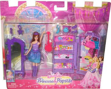 Barbie The Princess and The Popstar Mini-Doll Scene Keira Doll