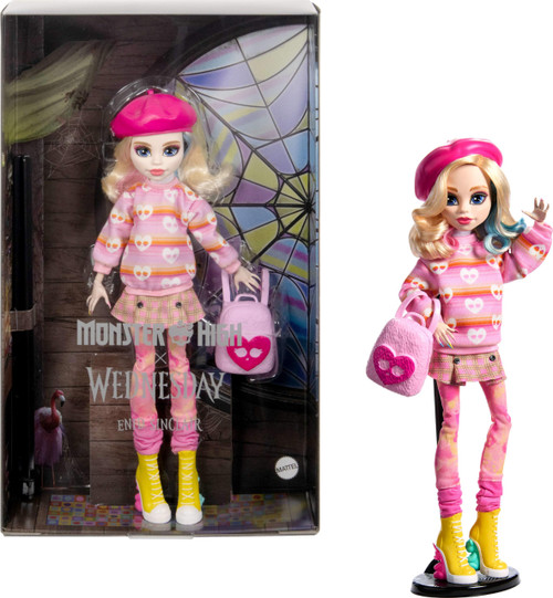 Monster High Wednesday Enid Sinclair Collectible Doll with Stand HXJ05 from Pappystoyshop.com