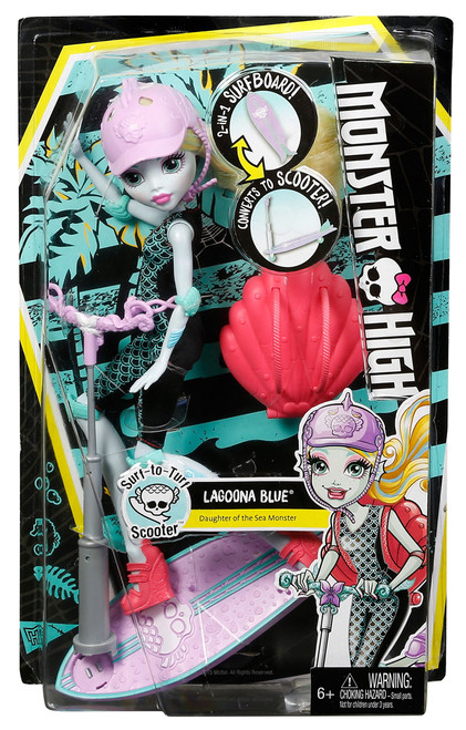 Monster High Surf-To-Turf Scooter Vehicle with Lagoona Blue Doll DNX04 from Pappystoyshop.com