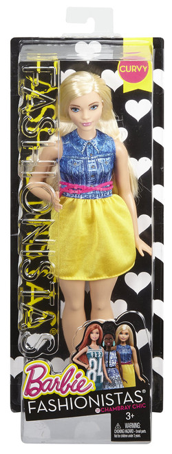 Barbie Fashionistas Doll 22 Chambray Chic Curvy DMF24 from Pappystoyshop.com