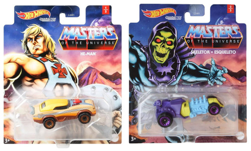 Hot Wheels Masters of The Universe Skeletor and He-Man Set of 2