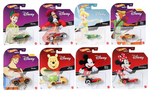 Hot Wheels Disney Character Cars 2022 Complete Set of 8 HDM87-956B