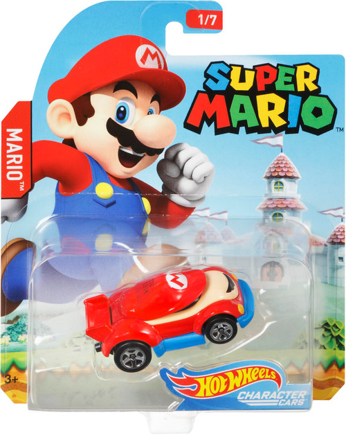 Hot Wheels Super Mario Character Cars Mario Vehicle 1/7 FLJ24 from Pappystoyshop.com