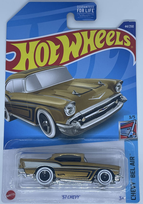 Hot Wheels 2022  '57 Chevy Bel Air Gold 3/5-44/250