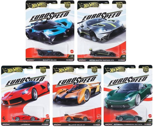 Hot Wheels Euro Speed Premium 5 Die-Cast Cars Bundle Luxury Sports FPY86-961L FPY86-961L from Pappystoyshop.com