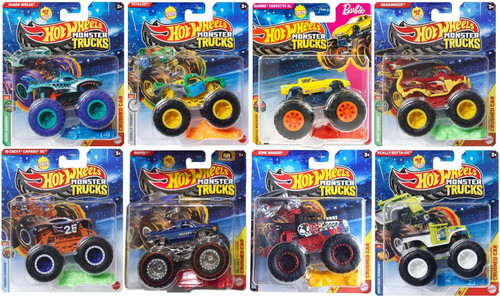 Hot Wheels Monster Trucks 1:64 Scale Bundle of 8 FYJ44-993E FYJ44-993E from Pappystoyshop.com