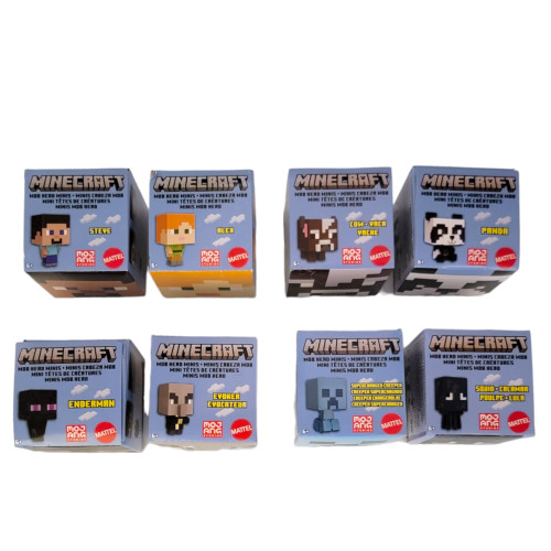 Minecraft Mob Head Minis 2022 Complete Bundle of 8 Figures HHP58-956B from Pappystoyshop.com