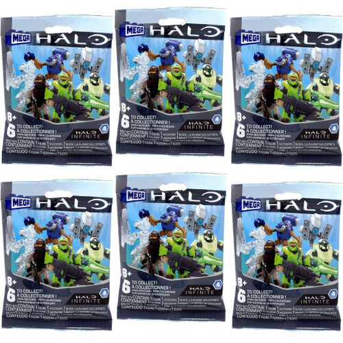 Mega Construx Halo Infinite Series 4 Mini Figure Blind Bag Full Bundle of 6 CNC84 from Pappystoyshop.com