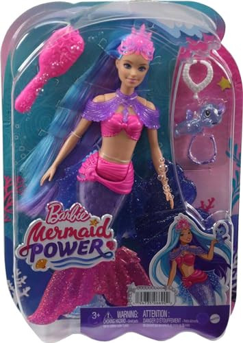 Barbie Mermaid Power Doll Set with Seahorse Pet & Accessories