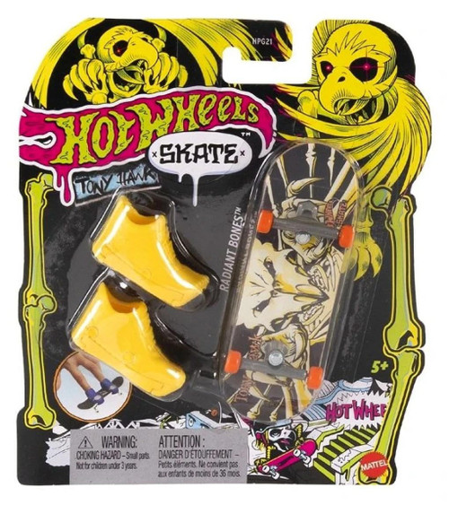 Hot Wheels Skate Tony Hawk Fingerboard with Shoes Radiant Bones HVK43 HVK43 from Pappystoyshop.com