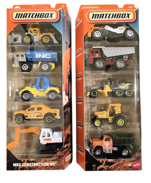Matchbox MBX Construction Bundle Two 5-Pack Sets C1817 from Pappystoyshop.com