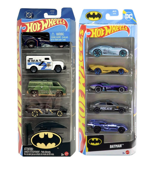 Hot Wheels DC Batman Bundle of 2 x 5-Packs Die-Cast Cars