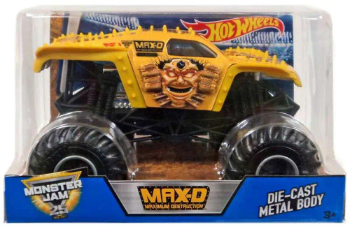 Hot Wheels Monster Jam Truck Max-D Gold 1:24 Scale