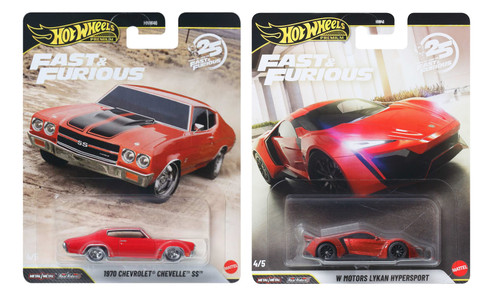 Hot Wheels Fast & Furious Bundle of 2- Lykan HyperSport and 1970 Chevelle SS HNW46 from Pappystoyshop.com