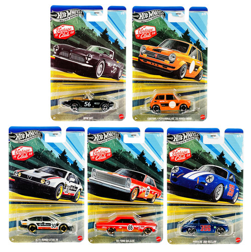 Hot Wheels Vintage Club '68 Silver Series Bundle of 5 HRT81-956J HRT81-956J from Pappystoyshop.com