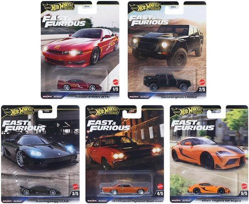 Hot Wheels Premium Fast & Furious 5-Car Set HNW46-956L