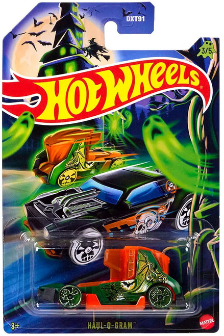 Hot Wheels Haul-O-Gram Green and Orange Halloween Car DXT91 from Pappystoyshop.com