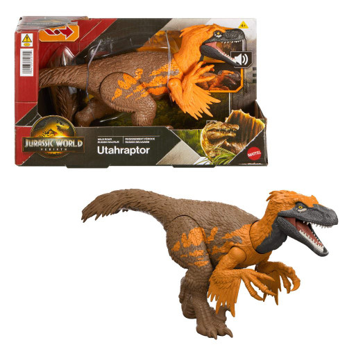 Jurassic World Rebirth Wild Roar Utahraptor Dinosaur JGC80 from Pappystoyshop.com