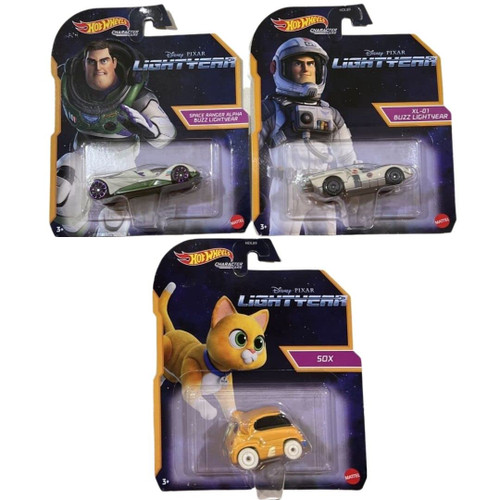 Hot Wheels Disney Pixar Lightyear Character Cars Bundle of 3 HDL89 from Pappystoyshop.com