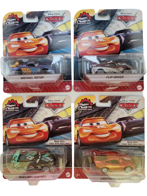 Disney Pixar Cars RS 24h Hour Endurance Race Complete Bundle of 4 GPN32-999E GPN32-999E from Pappystoyshop.com