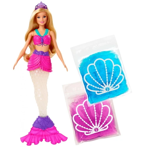 Barbie Dreamtopia Slime Mermaid Doll with 2 Slime Packets GKT75 from Pappystoyshop.com