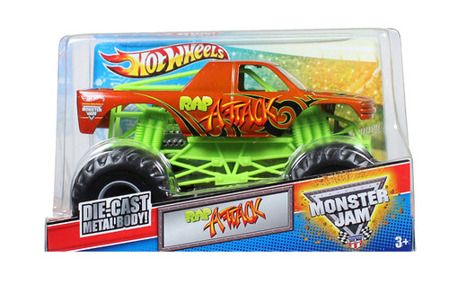 Hot Wheels Monster Jam 1:24 Scale Rap Attack W3368-098B from Pappystoyshop.com