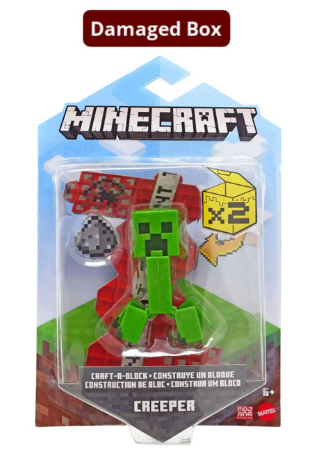 Minecraft Craft-A-Block Creeper 3.5"  DAMAGED PACKAGING