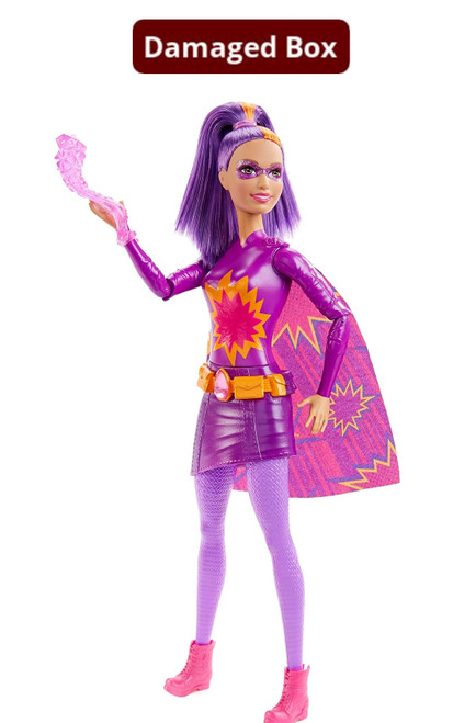 Barbie Princess Power Doll Purple Hair Cape DAMAGED PACKAGING