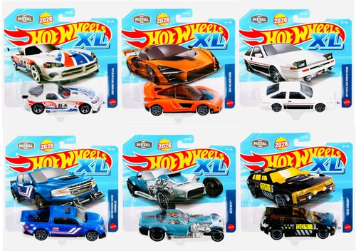 Hot Wheels XL 2026 Metal Die-Cast Cars 6-Pack Set JKL02-979C from Pappystoyshop.com