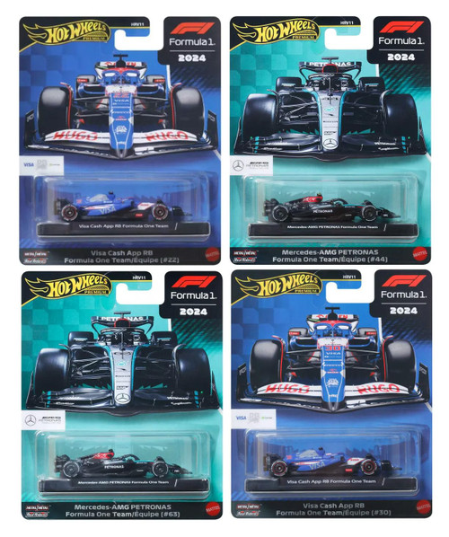Hot Wheels Premium F1 2024 Die-Cast Car Bundle of 4 JMB14 from Pappystoyshop.com