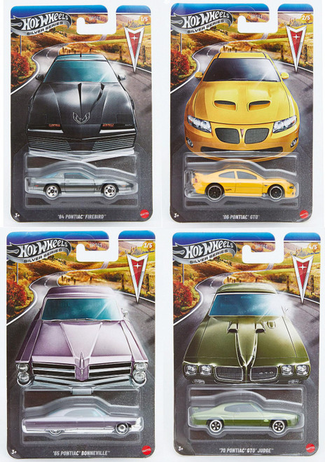 Hot Wheels Silver Series Pontiac Bundle of 4 Die-Cast Cars GRT01-956 GRT01-956 from Pappystoyshop.com