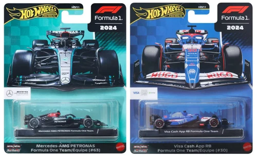 Hot Wheels Premium 2024 Formula 1 Bundle of 2 #63 #30 JBM18 JBM24 from Pappystoyshop.com