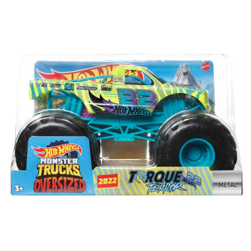 Hot Wheels Monster Truck Oversized 1:24 Scale Torque Terror FYJ83 from Pappystoyshop.com