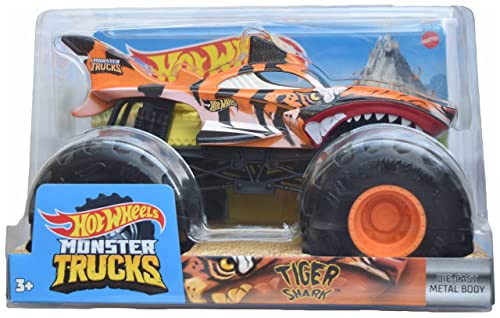 Hot Wheels Monster Trucks 1:24 Scale Die Cast Tiger Shark GWL14 from Pappystoyshop.com