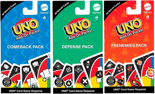 UNO Add-On Packs Comeback Defense & Frenemies Pack All Special Cards