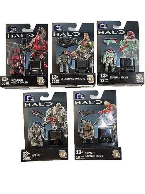 Mega Construx HALO Heroes Series 18 Complete 5-Figure Buildable Action Figure Bundle DKW59 from Pappystoyshop.com