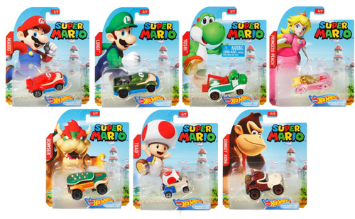 Hot Wheels 2017 Super Mario Character Cars Bundle of 7 FLJ23-999a from Pappystoyshop.com