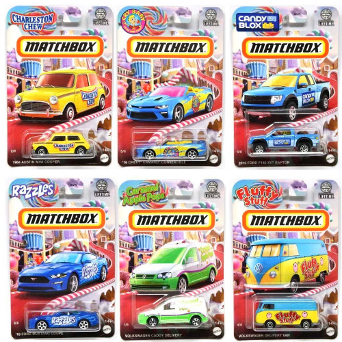 Matchbox Candy Collection Die Cast Cars Bundle of 6 Limited Edition HVV75 979B HVV75-979B from Pappystoyshop.com