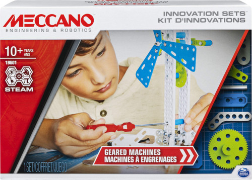 Meccano Geared Machines S.T.E.A.M. Building Kit with Moving Parts 19601 from Pappystoyshop.com
