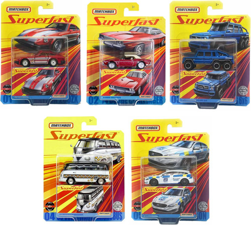 Matchbox 2020 Superfast Super Fast Diecast Complete Bundle of 5 GBJ48 956D GBJ48 956D from Pappystoyshop.com