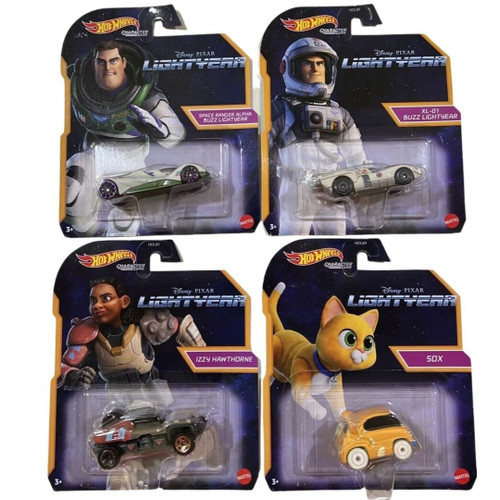 Hot Wheels Disney Pixar Lightyear Character Cars Set of 4
