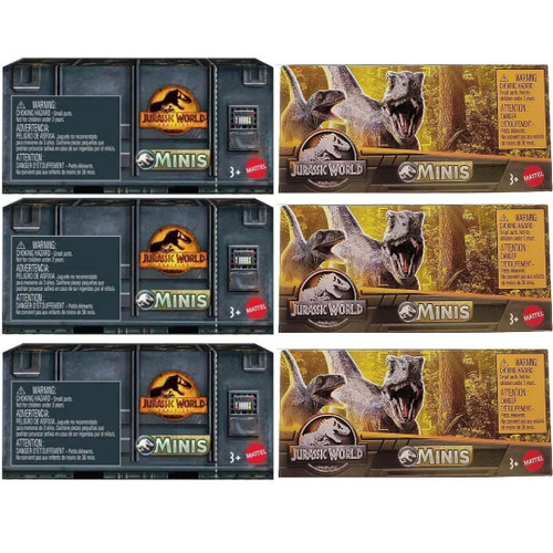 Jurassic World Dominion Dinos Mini Surprise Bundle of 6 Blind Box Packs GWP38 from Pappystoyshop.com