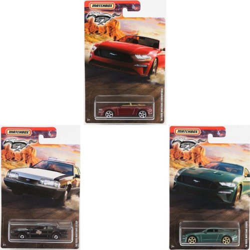 Matchbox Limited Edition Mustang Series Bundle of 3 Diecast Vehicles GGF12-956B from Pappystoyshop.com